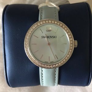 Swarovski ladies light blue watch